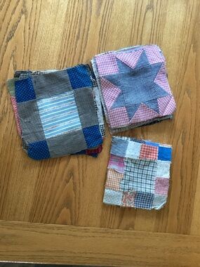 Antique Handmade Quilt Patch Squares
